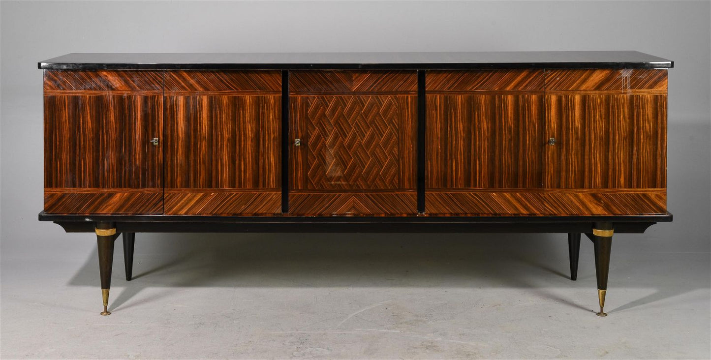 French Modern Mah Sideboard 95x21x38H