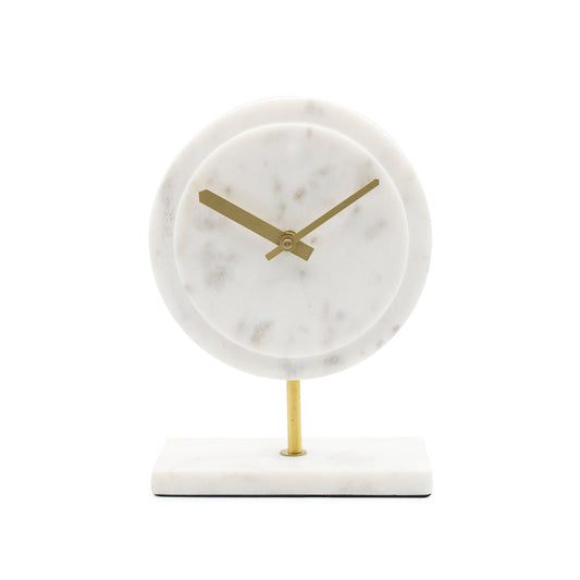 Piero White Marble Clock