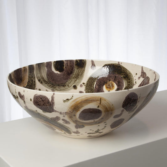 Earthtone Spots Bowl 18"dia