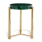 Malachite Gold Accent Table 19dia24h