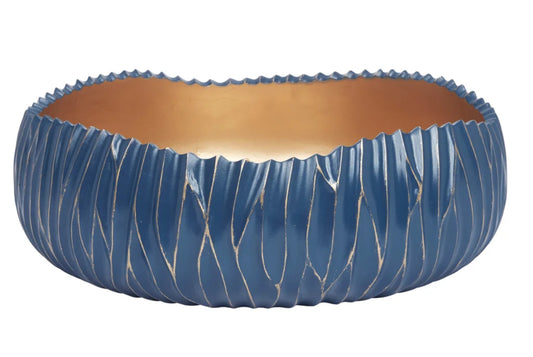 Parisian Blue/Gold Bowl 20x7h