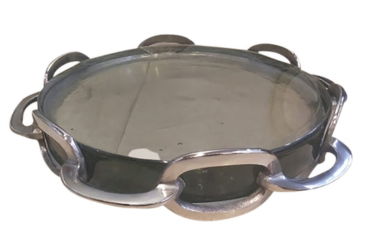 Palmas Silver Link Tray 16”