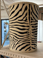 Designer Wastebasket Black Velvet Zebra