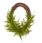 Oval Mixed Fern Wreath 28"