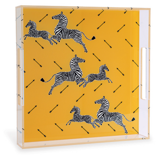 Zebra Yellow Tray 15x15