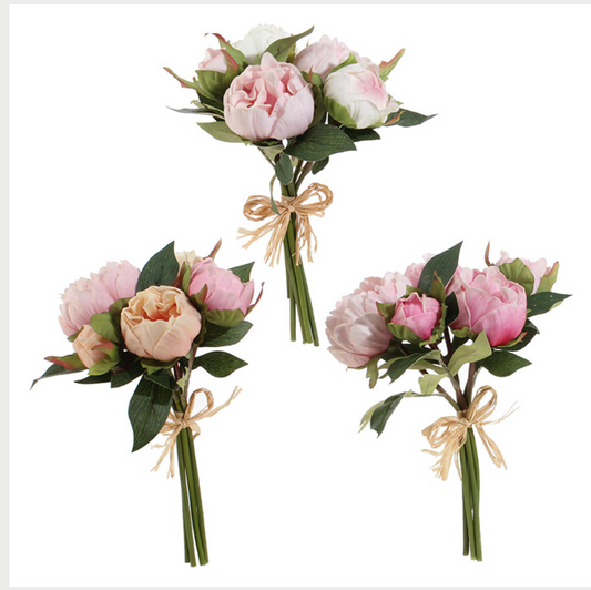 10.5" Real Touch Peony Bundle Pink