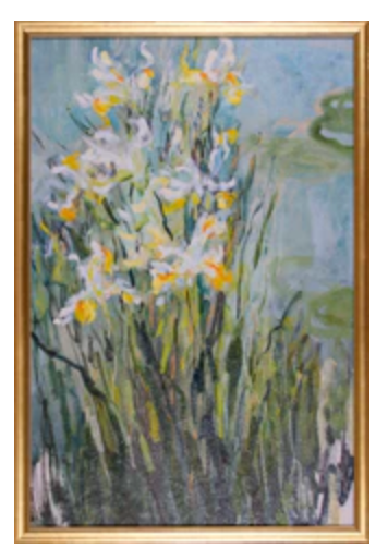 White Irises 17x25"