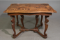 French Art Nouv Style Carved Table 48x40x29h