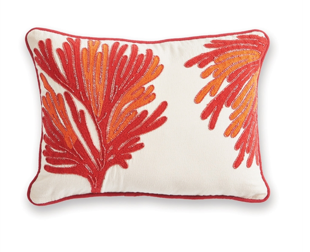 Coral Lumbar Pillow 18x14"