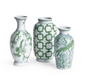 Imperial Bud Vase - Green & White