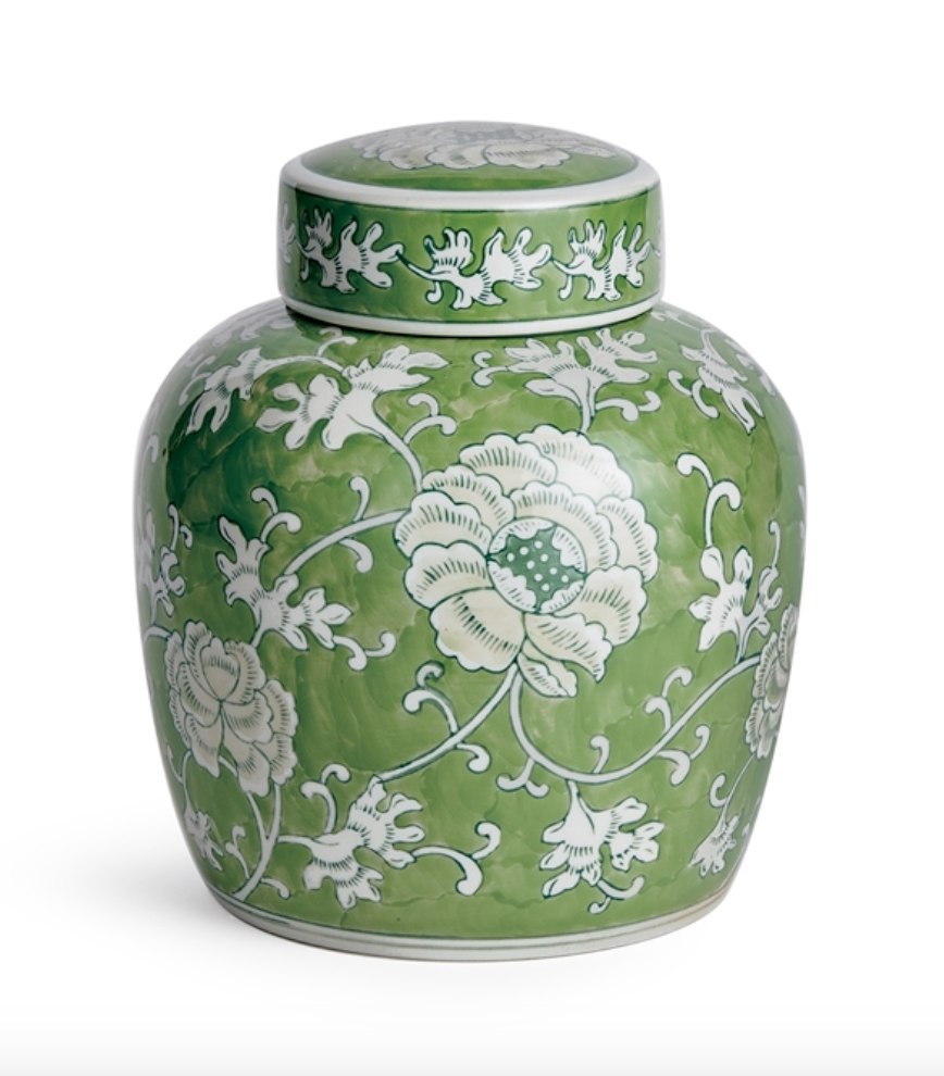 Imperial Lotus Lidded Jar 9"