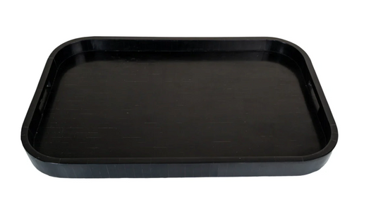 Black Bone Inlay Tray 28x18"