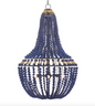 Penelope Blue Chandelier 27.25x43"h