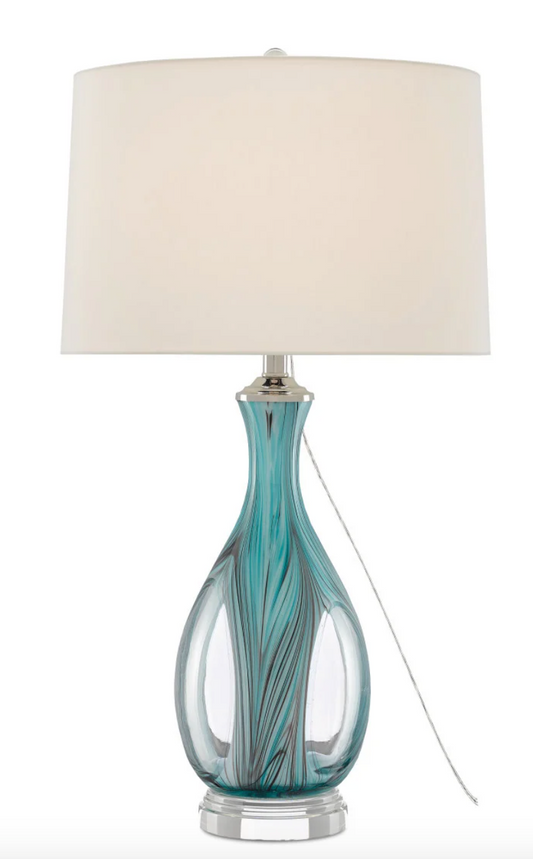 Eudoxia Blue Lamp 17x31"h