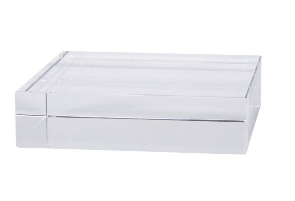 Square Crystal Riser 8"SQ x 2"Hde