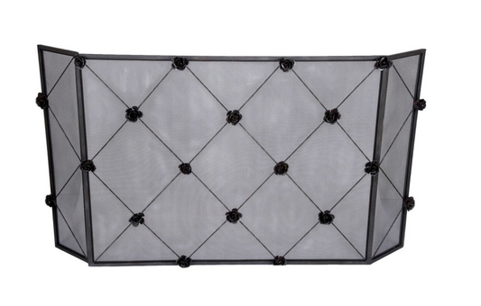 Rose Trellis Fireplace Screen 40x8x30"h