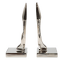 Set/2 Silver Plane Bookends 9"h