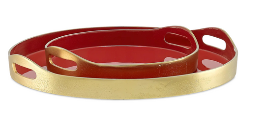 Riya Red Tray 12"