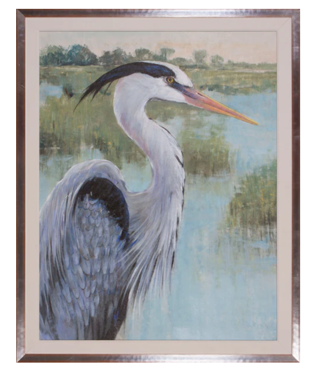 Blue Heron II 35x44"h