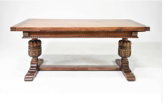 Tudor Style Draw Leaf Table 72x36x30"h