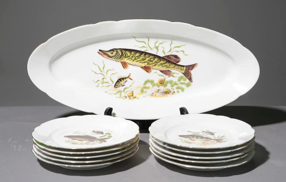 11pc Fish Plate/Platter Set