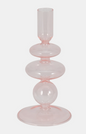 Pink Glass Candle Holder