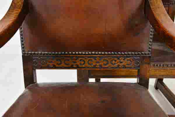 British Leather Arm Chair 24x24x40h