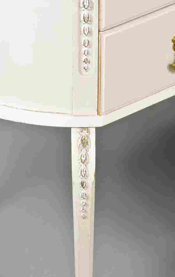 Trip Mirr Wht Vanity w/ Stool 53x20x56h