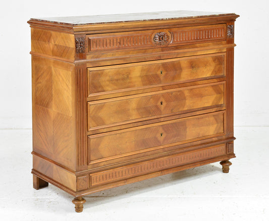 Louis XVI Walnut Chest 48x21x41h