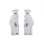 Sitting Foo Dog PAIR White LG 15"