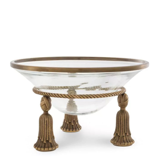 Brass Tassel Bowl 14"h