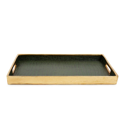 Heming. Green Allig. Tray 20x13