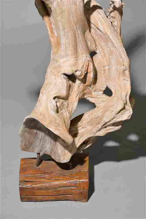 Teak Sculpture 30x24x59h