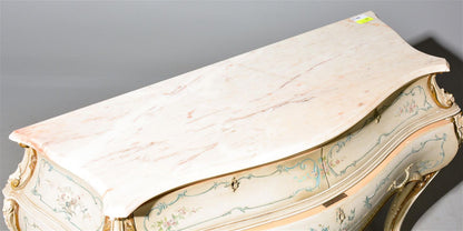 Painted Marble Chest 57x23x35h