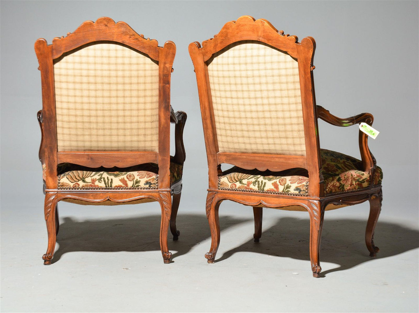 PAIR French Oak Chairs 29x29x42h