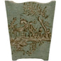 Wastebasket Celadon Toile