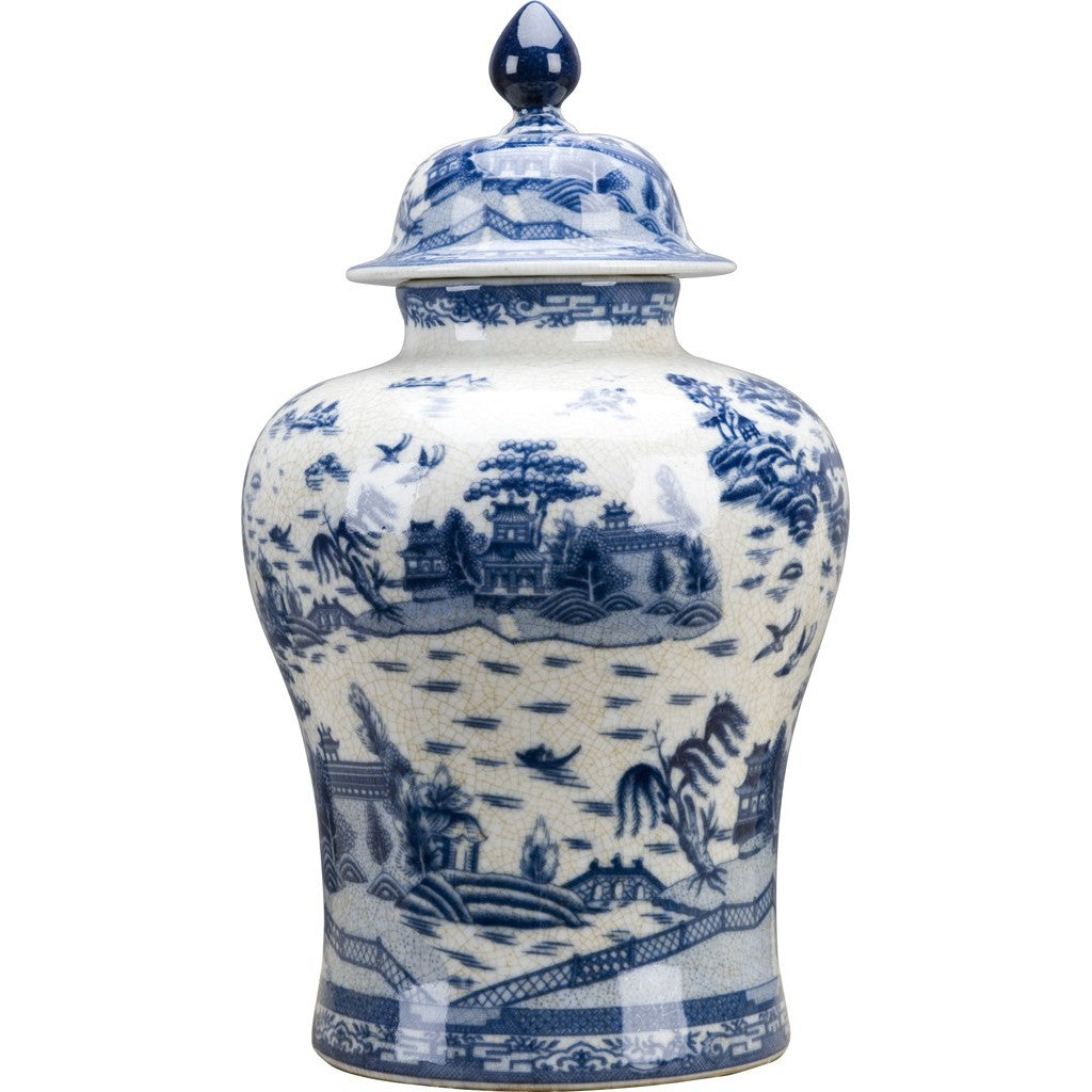 Blue Willow Jar 17h