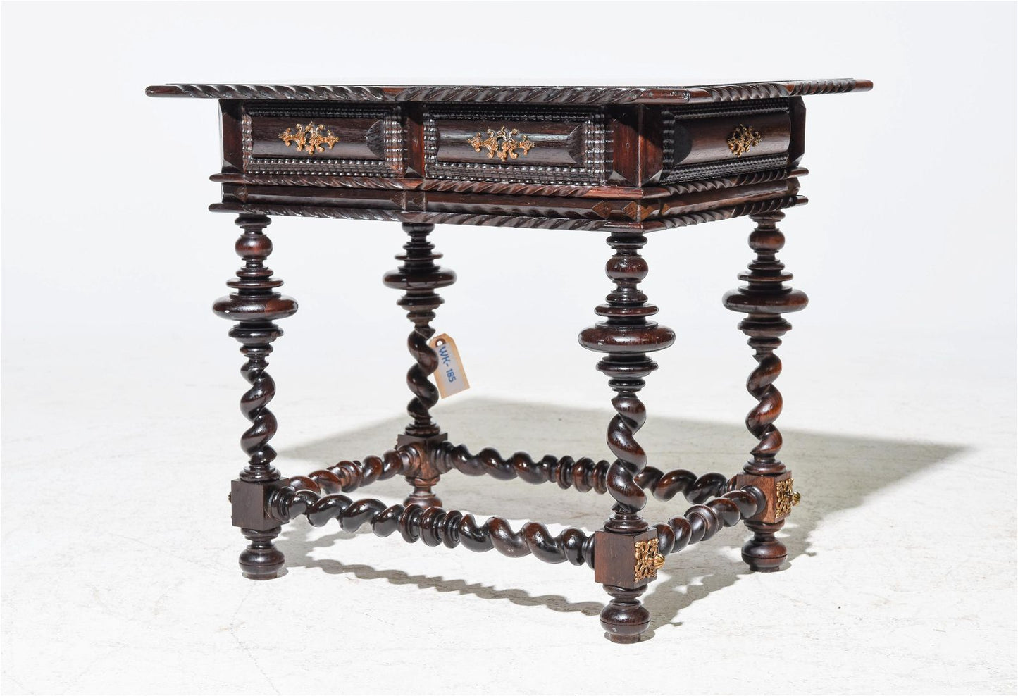 19th C. Spanish Twist Table 23x28x18