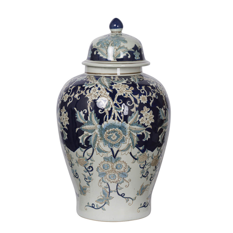 B&W Lidded Jar 23"h