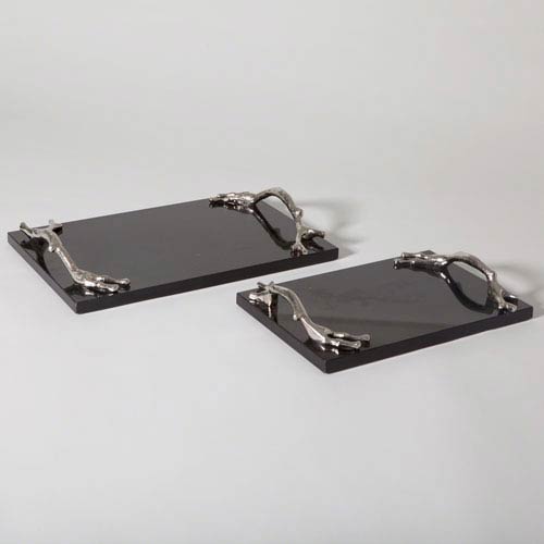 Twig Tray Nickel/Black LARGE