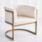 Regan Chair Ivory Hide 28x25x27h