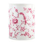 Pink & White Bird Wastebasket