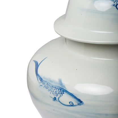 Koi Ginger Jar 18"h