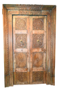 Carved Teak Doors w/ Surround 92x58