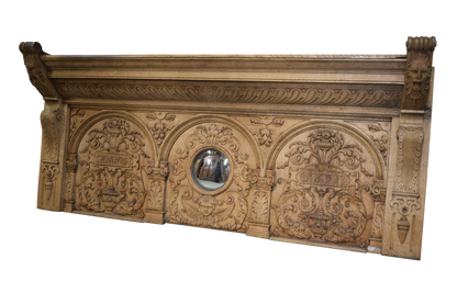 Antique Overmantle 71x13x34h