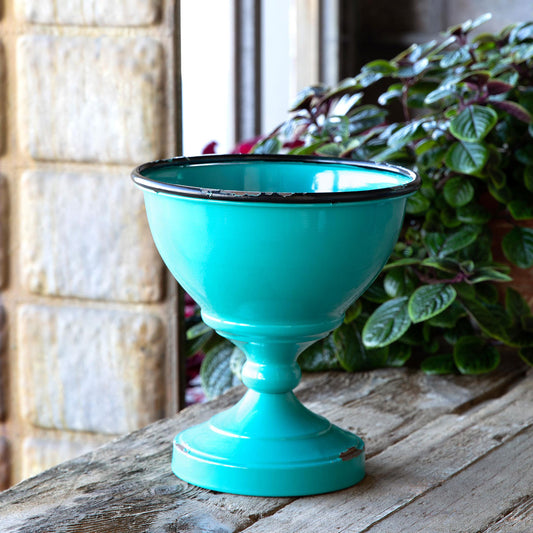 Enamel Peafowl Bowl Teal