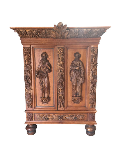 Baroque Era Carved Cabinet 81h64w28d