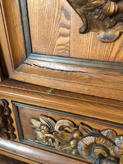 Baroque Era Carved Cabinet 81h64w28d