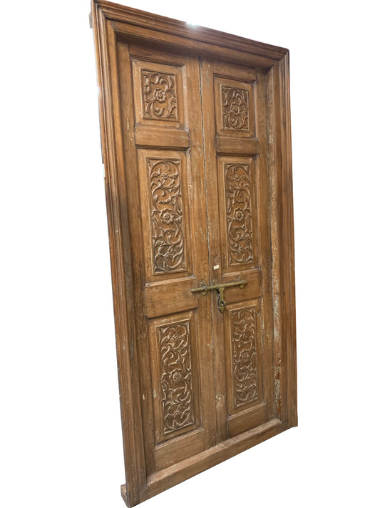 Teak Door Set w/ Surr. 45x89