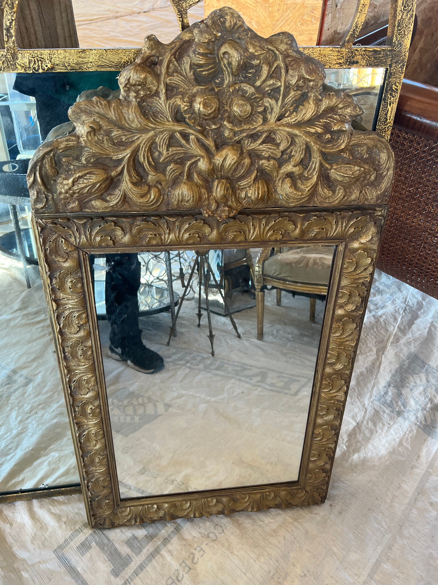 18th C. Mirror 22x39h